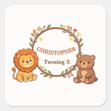 Be-editbare sticker voor verjaardagsenvelop met bo