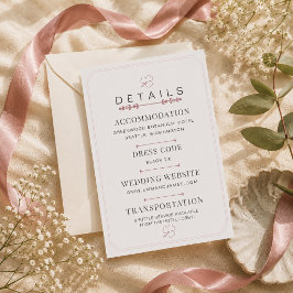 Be-editbare Stof Roze Minimalistische Trouwkaart D RSVP Kaartje