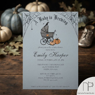 Be-editbare tekst A Baby is Brewing Baby Shower Kaart