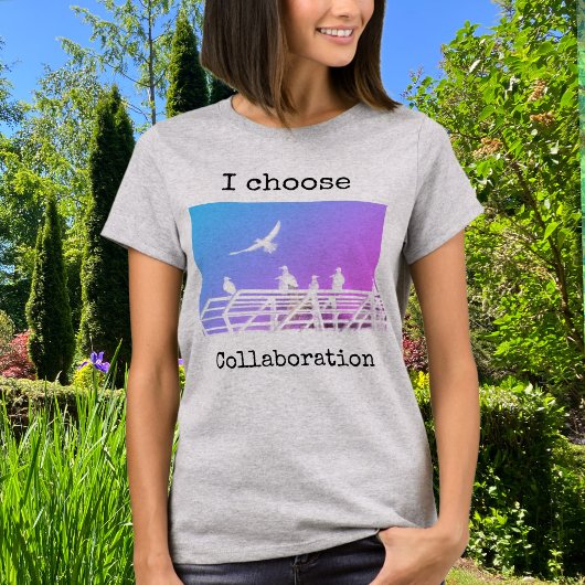 Be-editbare tekst Cute Seagulls Kunstprint voor- e T-shirt