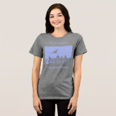 Be-editbare Tekst Mooie Meeuwen Kunstprint  Tri-Blend Shirt (Voorkant volledig)