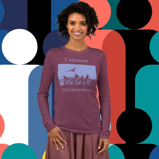 Be-editbare Tekst Mooie Meeuwen Kunstprint Tri-Blend Shirt