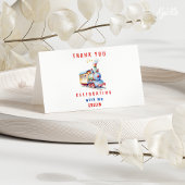 Be-editbare trein gevouwen bedankkaart-2e verjaard bedankkaart