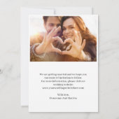Be-editbare Trouwkaart Save the Date – Modern Mini Kaart (Achterkant)