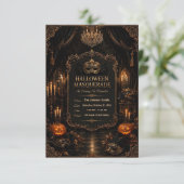Be-editbare Uitnodiging voor Haunted Mansion Hallo (Staand voorkant)