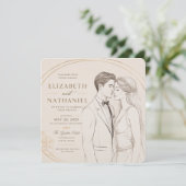 Be-editbare Uitprintbare Trouwkaart Save The Date (Staand voorkant)