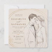 Be-editbare Uitprintbare Trouwkaart Save The Date (Voorkant)