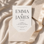 Be-editbare Verticale Typografie Luxe Trouwfeest Kaart