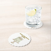 Be-editbare Vintage Neutrale Baby Shower Kartonnen Onderzetters (Insitu)
