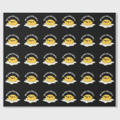 Be Egg cellent Funny Egg Pun Dark BG Cadeaupapier (Vlak)