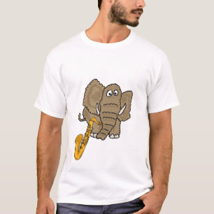 BE- Elephant Speel het Saxophone T-shirt