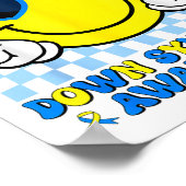 Be Extra Smile Face Down Syndrome Bewustzijn Kinde Poster (Hoek)