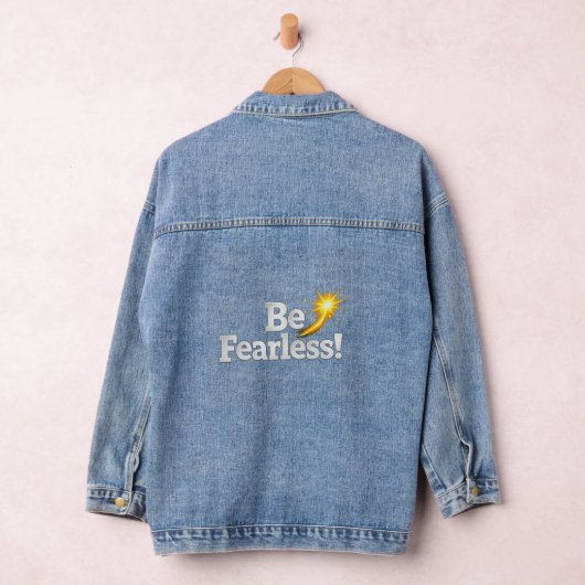 Be Fearless Inspirational Women’s Denim Jacket  (Hangar)