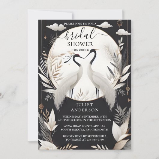 Be Feather Aziatisch Sky Cloud Crane Fun Vrijgezel Kaart (Voorkant)