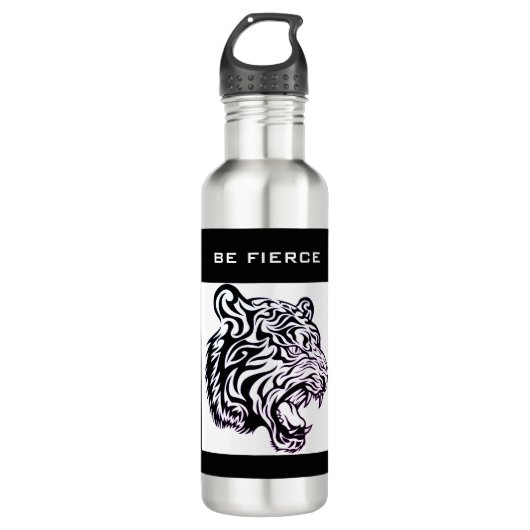 BE FIERCE TIGER Waterfles Waterfles (Voorkant)