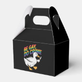 Be Gay Do Crime Funny Goose Rainbow Pride LGBTQ Bedankdoosjes (Voorkant Zijde)