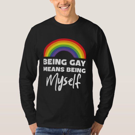 Be Gay Myself Lesbian Bisexual Trans Gay Pride T-shirt (Voorkant)