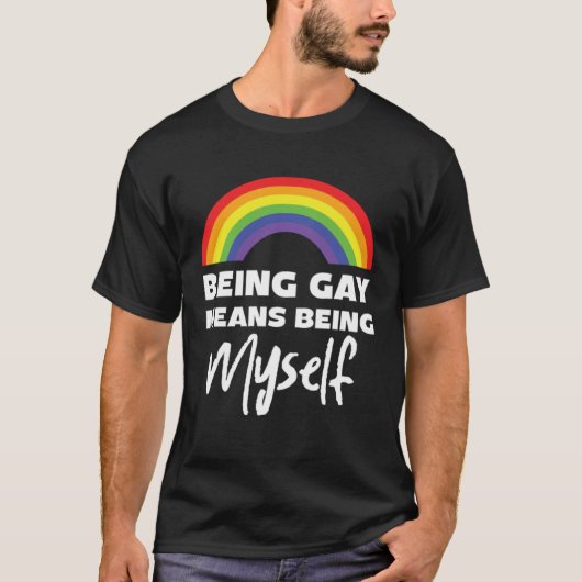 Be Gay Myself Lesbian Bisexual Trans Gay Pride T-shirt (Voorkant)