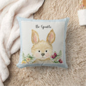 Be Gentle Bunny Waterverf Woodland Animal Art Kussen (Deken)