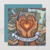 Be Gentle With Yourself Personalized Card Feestdagenkaart (Voorkant / Achterkant)