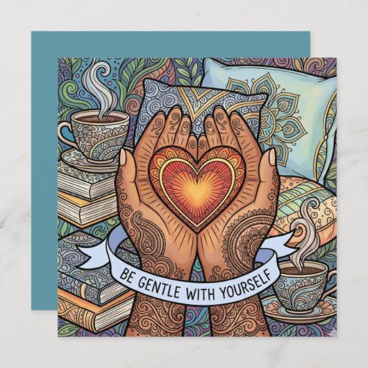 Be Gentle With Yourself Personalized Card Feestdagenkaart (Voorkant / Achterkant)