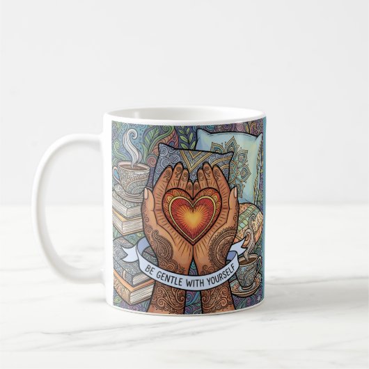 Be Gentle With Yourself Personalized Mug Koffiemok (Links)