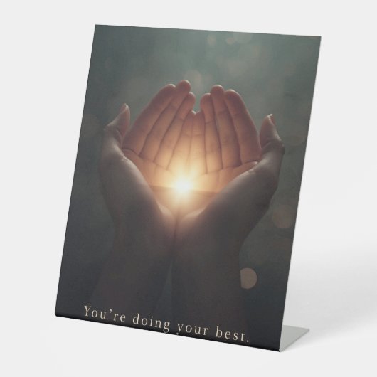 Be Gentle With Yourself Reclamebord Met Voetstuk (Voorkant)