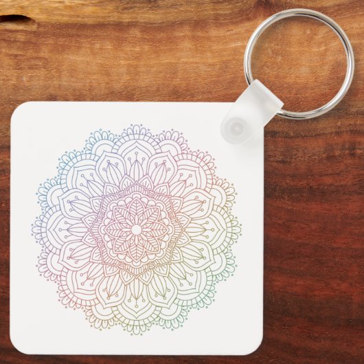 Be Grateful Mandala Sleutelhanger (Achterkant)