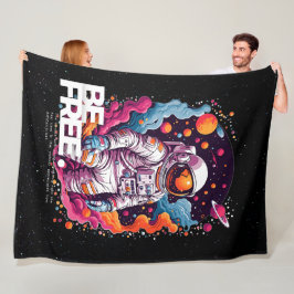 BE GRATIS Astronaut ontwerp Fleece Deken