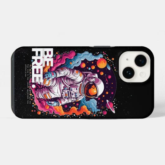 BE GRATIS Astronaut ontwerp iPhone Hoesje (Achterkant horizontaal)