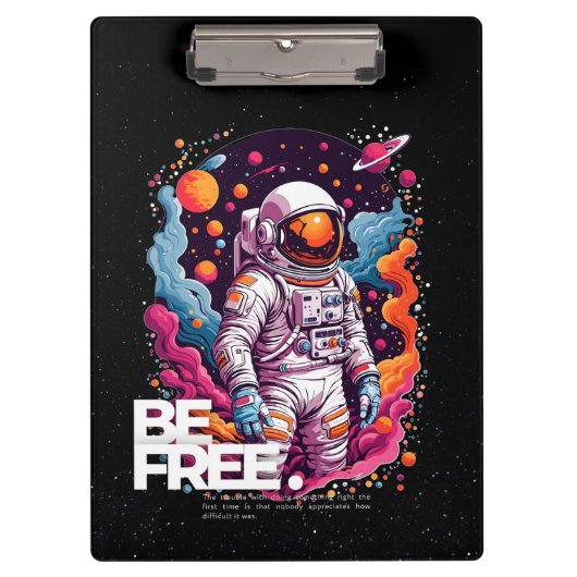 BE GRATIS Astronaut ontwerp Klembord (Voorkant)