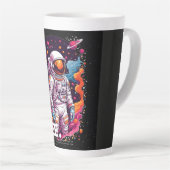 BE GRATIS Astronaut ontwerp Latte Mok (Rechterhoek)