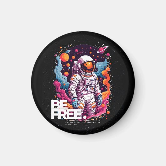 BE GRATIS Astronaut ontwerp Magneet (Voorkant)