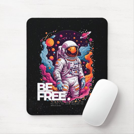 BE GRATIS Astronaut ontwerp Muismat (Met muis)