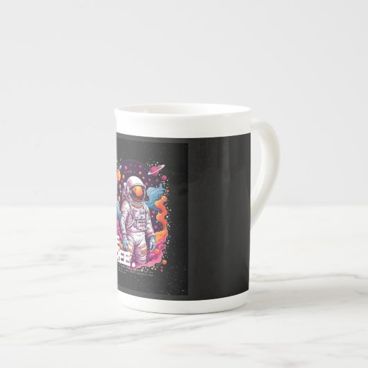 BE GRATIS Astronaut ontwerp Porselein Kop (Voorkant rechts)