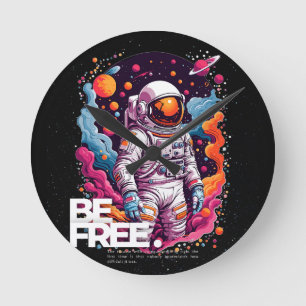 BE GRATIS Astronaut ontwerp Ronde Klok