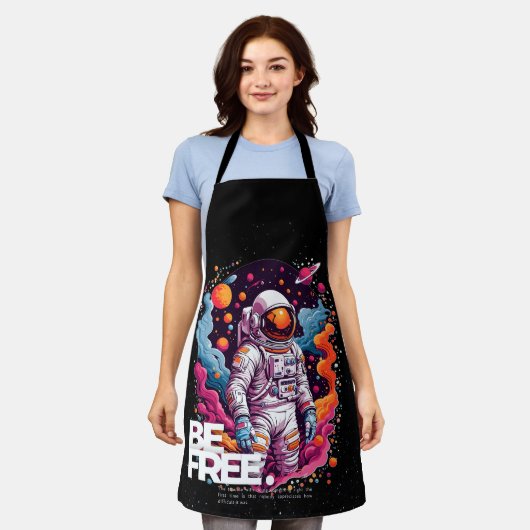 BE GRATIS Astronaut ontwerp Schort (Gedragen)