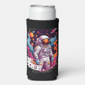 BE GRATIS Astronaut ontwerp Seltzer Blikjeskoeler (Seltzer Voorkant)