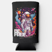 BE GRATIS Astronaut ontwerp Seltzer Blikjeskoeler (Voorkant)