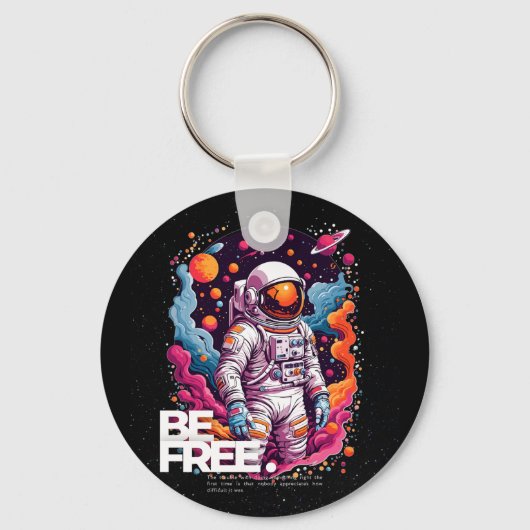 BE GRATIS Astronaut ontwerp Sleutelhanger (Voorkant)