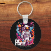 BE GRATIS Astronaut ontwerp Sleutelhanger (Voorkant)