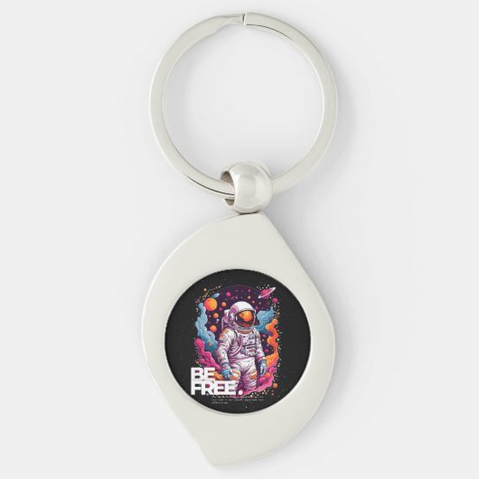 BE GRATIS Astronaut ontwerp Sleutelhanger (Voorkant)