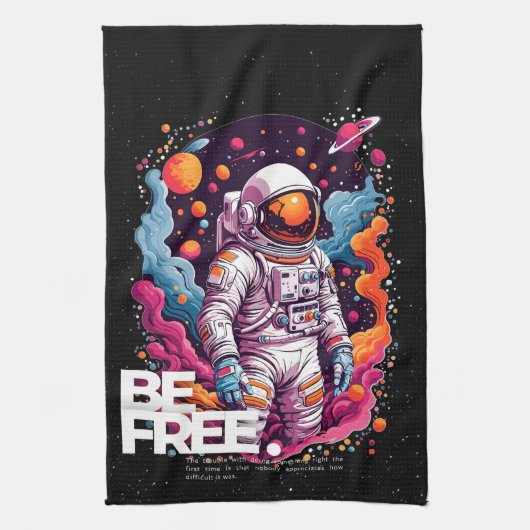 BE GRATIS Astronaut ontwerp Theedoek (Verticaal)