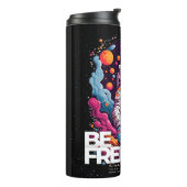 BE GRATIS Astronaut ontwerp Thermosbeker (Gedraaid links)