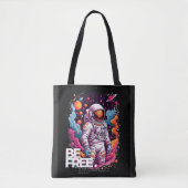 BE GRATIS Astronaut ontwerp Tote Bag (Voorkant)