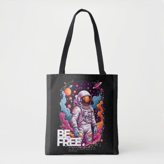 BE GRATIS Astronaut ontwerp Tote Bag (Voorkant)