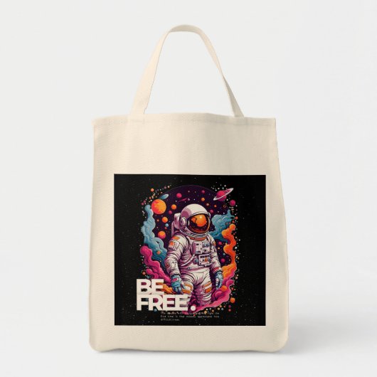 BE GRATIS Astronaut ontwerp Tote Bag (Voorkant)