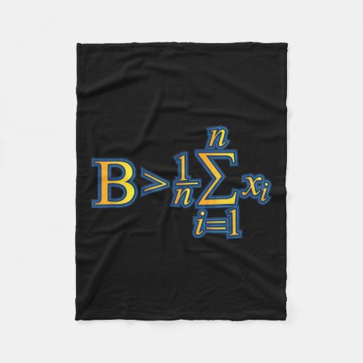 Be Greater Than Average - Math Quotes Fleece Deken (Voorkant)