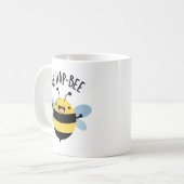 Be Hap-Bee Funny Bee Pun Koffiemok (Voorkant links)
