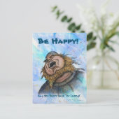 Be Happy briefkaart beroemd gemaakt door Mike Wint (Staand voorkant)